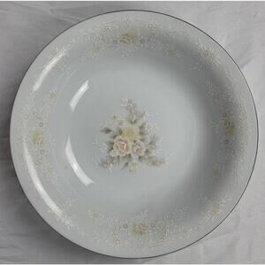 Crescent Fine China Jie Pai Bowl Painted Golden Flowers and Accents